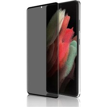 Empressco For Samsung Galaxy S21 Ultra Hayalet Gizli Ekranı Tam Kapatan Kırılmaz Cam Görünmez Ekran Koruyucu