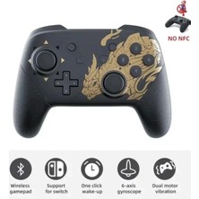 Joystick Bluetooth Bağlantılı Altın Renk Nintendo Switch Uyumlu Kablosuz Gamepad Oyun Kolu