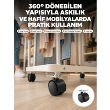Cm Store 4 cm Kilitsiz Tekerlek Ayak Seti Zemin Koruyucu