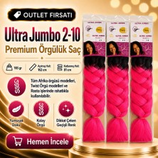 Blueb 3 Paket / Afrika Örgüsü ve Rasta Için Sentetik Ombreli 2/10