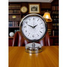 ForWhat Büro Ev Ofis Hediyesi Için 20X25CM Metal Sade Prestij Desenli Masa Saati