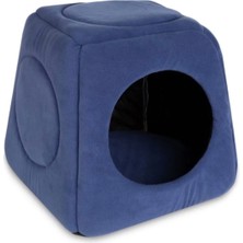 Nerotex Cathouse Mavi Üç Fonksiyonlu Yıkanabilir Kedi Yatağı 40X40 cm
