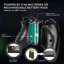 Siyah Kablosuz Joystick Pc Uyumlu Titreşimli Oyun Kolu Bluetooth Bağlantılı - Elektronik