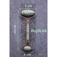 Jade Roller Yüz Masaj Aleti Çift Taraflı Yeşim Taşı Yeşil 2 Adet - Hayır Yaşlanma Karşıtı