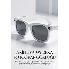 Genel Tedarik Kablosuz Bağlantılı Beyaz Akıllı Gözlük Kamera Video ve Ses Kaydı Destekli