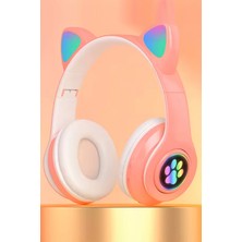 Sepetopia Kulak Üstü Bluetooth Kulaklık - Renk: Pembe, Bluetooth Versiyon: 5.0, Mikrofon, Özellik: Kablolu