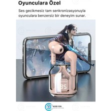 Dunai Pembe Renkli, Suya Dayanıklı ve Aktif Gürültü Önlemeli Kablosuz Kulaklık. Mikrofon Özelliği