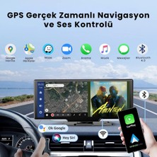 Dunai 10.2" Ekranlı Carplay ve Android Auto Uyumlu Universal Araç Içi Multimedya Monitörü