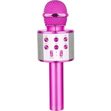 Sepetopia Bluetooth Bağlantılı Kablosuz Karaoke Mikrofonlu Pembe Renkli Hoparlörlü Ses Sistemi
