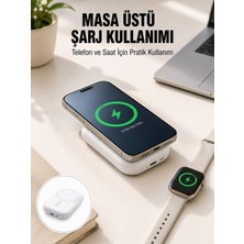 Eco Lounge Akıllı Saat ve Telefon Uyumlu 4’ü 1 Arada Powerbank 10000 Mah Yeni Nesil