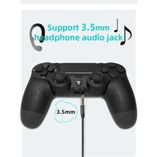 Siyah Wireless Bluetooth Joystick Ps4 Uyumlu Titreşimli Oyun Kolu 1 Yıl Garantili