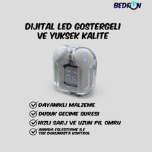 Eco Lounge Dijital Göstergeli, Dokunmatik Kontrollü, Aktif Gürültü Önlemeli Beyaz Tws Kulaklık