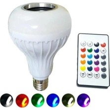 Bluetooth Hoparlörlü Uzaktan Kumandalı LED Işık Beyaz Renkli 7 Renk Işık Seçeneği