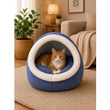 Nerotex Patelier Mavi Alaska Kedi Yuvası Yıkanabilir 40X40 cm