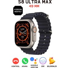 Nuveden Ieg 49MM Ekranlı, Nabız ve Uyku Takibi Yapabilen, Suya Dayanıklı Akıllı Saat - Siyah Silikon K
