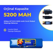 Ümit Maker Midea M7 Evo 5200 Mah 14.4V Robot Süpürge Batarya