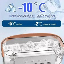 Beyaz Taşınabilir LED Gece Lambalı Masa Üstü Buz Sulu Buhar Hava Soğutucu Fan Vantilatör
