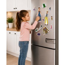 Arlina Home Kids Barbie Manyetik Kıyafet Giydirme