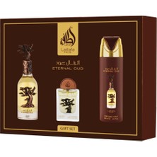 Lattafa Pride Eternal Oud Edp 100 ml + Edp 20 ml +  Deodorant 200 ml Unisex Parfüm Seti