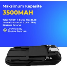 Ümit Maker Tefal TY99F1 X-Force Flex 15.60 Animal 3500 Mah 32,4V Dikey Süpürge Batarya
