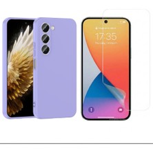 Tekno Grup Tecno Spark 40 Pro Kılıf Içi Kadife Yumuşak Lansman Kılıf-Lila + Nano Esnek Ekran Koruyucu