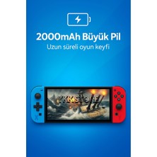 Eco Lounge Taşınabilir Oyun Konsolu 7 Inç IPS Hd Ekran 10000 Oyun 2000MAH Pil Bluetooth Çok Renkli