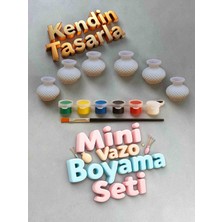 Hbnc 6 Lı Mini Vazo Boyama Seti – Kendin Tasarla