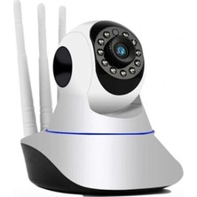 Eco Lounge Beyaz 360° Wifi Ip Güvenlik Kamera Gece Görüşlü Sensörlü Sd Kart Destekli Hd Kayıt H.264