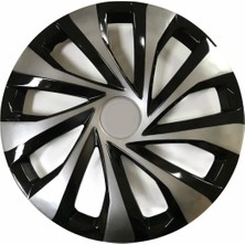 Empressco Renault Megane 15"inç Kırılmaz 4 Adet 1 Takım Siyah Gri Jant Kapağı