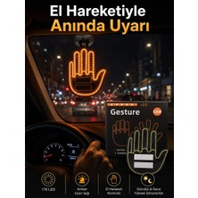 Pilli LED Işık Araç Camı Için Uzaktan Kumandalı El Simgesi