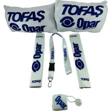 Empressco Tofaş Opar Oto Konfor Seti (Boyun Yastığı, Kemer Pedi, Ayna Ipi, Cam Süsü 6 Parça)