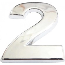 Mey İthalat Mey Ithalat® Cemax Krom Yapışkanlı 2 Rakamı 5 cm