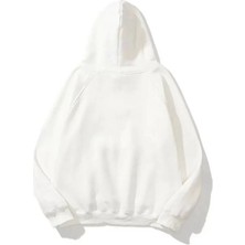 De'charme 3 Iplik Pamuklu Unisex Kapşonlu Sweetshirt - Beyaz