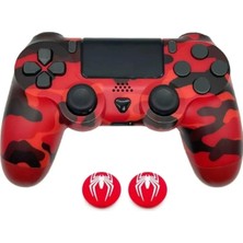Joystick Bluetooth Bağlantılı Kırmızı Renk Playstation 4 Uyumlu Hızlı Şarj Destekli
