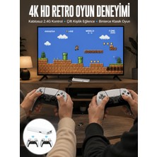 tp 3D Çift Oyun Kollu 4K Hd Ekran Nostaljik 20.000 Oyunlu Beyaz Game Box Yeni Nesil - Lisinya
