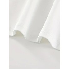De'charme New York Baskılı Oversize Bisiklet Yaka T-Shirt - Beyaz