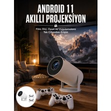 tp 4K Wireless Çift Kollu Kumandalı Oyun Projeksiyonu Retro Video Oyunu Yeni Nesil - Lisinya