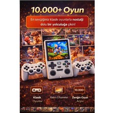 Eco Lounge Beyaz Taşınabilir Retro Wifi El Oyun Konsolu Full Hd Ekran 2 Kollu Tv Bağlantılı