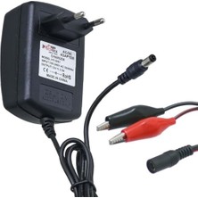 Hightek Hıghtek Ht 5057 220 Volt 12 Volt (138V) 2.5 Amper Krokodil Uçlu Plastik Akü Şarj Adaptörü