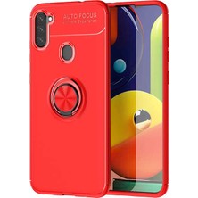 Ceponya Galaxy A11-M11 Yüzüklü Standlı Manyetikli Kamera Çıkıntılı Kılıf