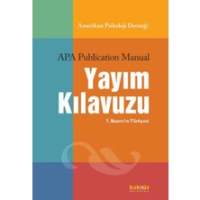 Kaknüs Yayınları Amerikan Psikoloji Derneği Yayım Kılavuzu