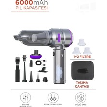 tp Buğz Siyah Kablosuz Araç Içi Süpürge 0-250 Watt 81-90 Dba 2 Yıl Garantili Şarjlı Model