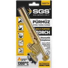 SGS774 Torch Tav ve Kaynak Pürmüz Başlığı 1300 Derece Gazlı Torch Alev Tabancası