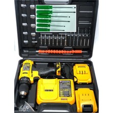 tp Buğz Darbeli Kablosuz Matkap 21 Watt 20 Volt Anahtarsız Mandren 2 Akü 2 Yıl Garantili Set