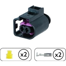 Aptiv (Delphi) Mor Kilitli Enjektör Soketi Kit 2 Pin