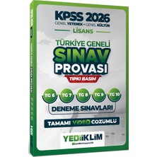 Yediiklim Yayınları Yediiklim 2026 Kpss Lisans Gy-Gk Türkiye Geneli Sınav Provası Tıpkı Basım 6-7-8-9-10 Deneme Sınavları Tamamı Video Çözümlü