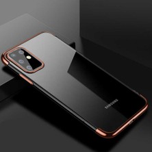 Ceponya Galaxy S20 Plus Köşeleri Renkli Kamera Korumalı Şeffaf Kılıf