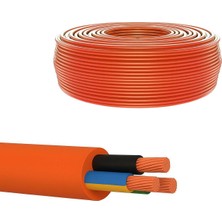 Wattech Turuncu Dayanıklı Ttr Kablo 100M-BAHÇE,KAMP ve Işyeri Için Dış Mekan Uyumlu Elektrik Uzatma Kablosu