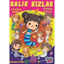 Lama Toys Balık Kızlar Boyama Kitabı Popsticker