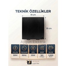 Aygün Elektrik Güçtay 12 cm Dekoratif Banyo Tuvalet Aspiratörü